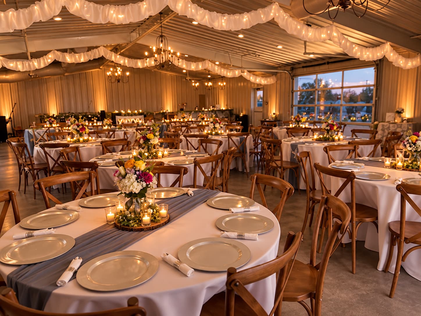 Reception inside Willow Pond Venue